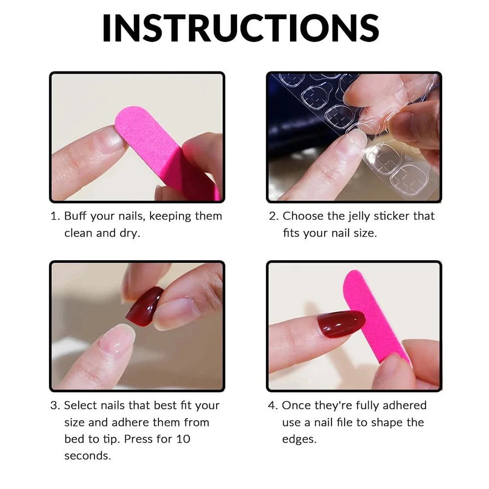 Pink Gradient Press-Ons