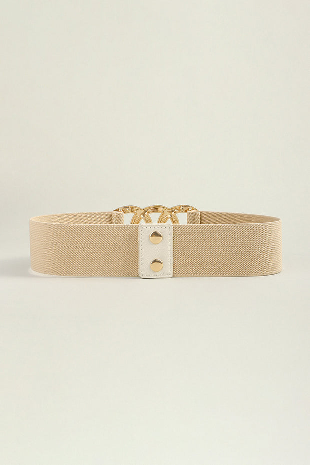 Zinc Alloy Buckle Elastic Wide Belt