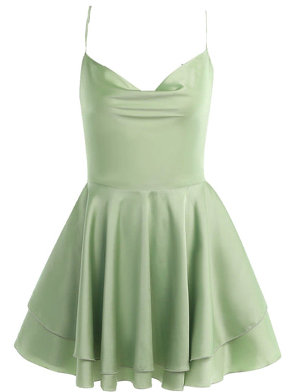 Graceful Satin Strap Dress