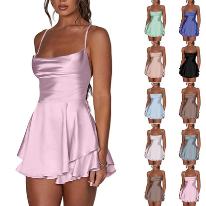 Silk Satin Mini Dress