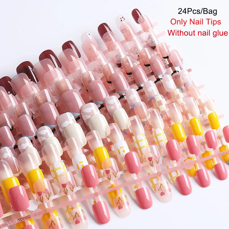 Pink Glitter Press-Ons