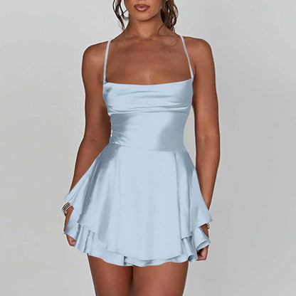 Silk Satin Mini Dress