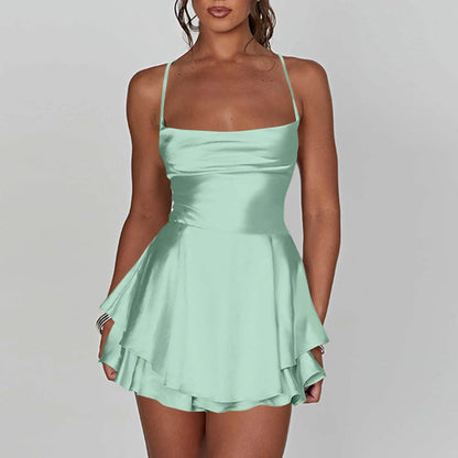 Silk Satin Mini Dress