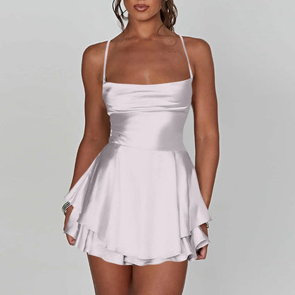 Silk Satin Mini Dress