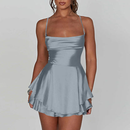 Silk Satin Mini Dress