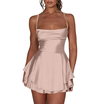 Silk Satin Mini Dress