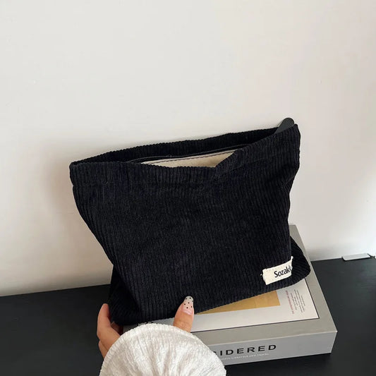 Corduroy Travel Makeup Bag