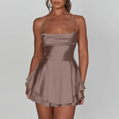 Silk Satin Mini Dress