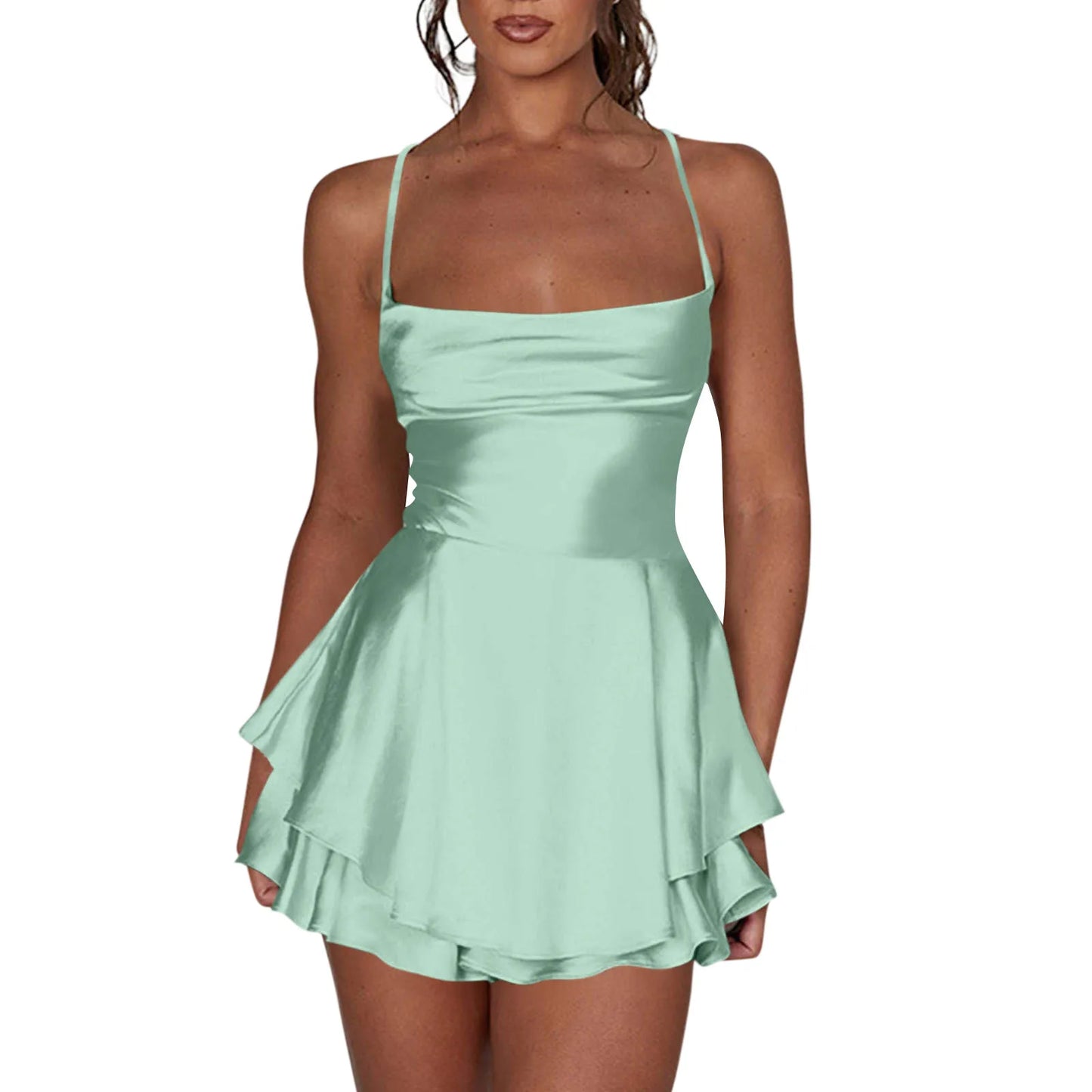 Silk Satin Mini Dress