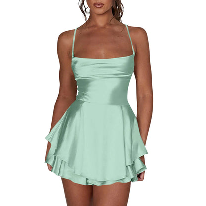 Silk Satin Mini Dress