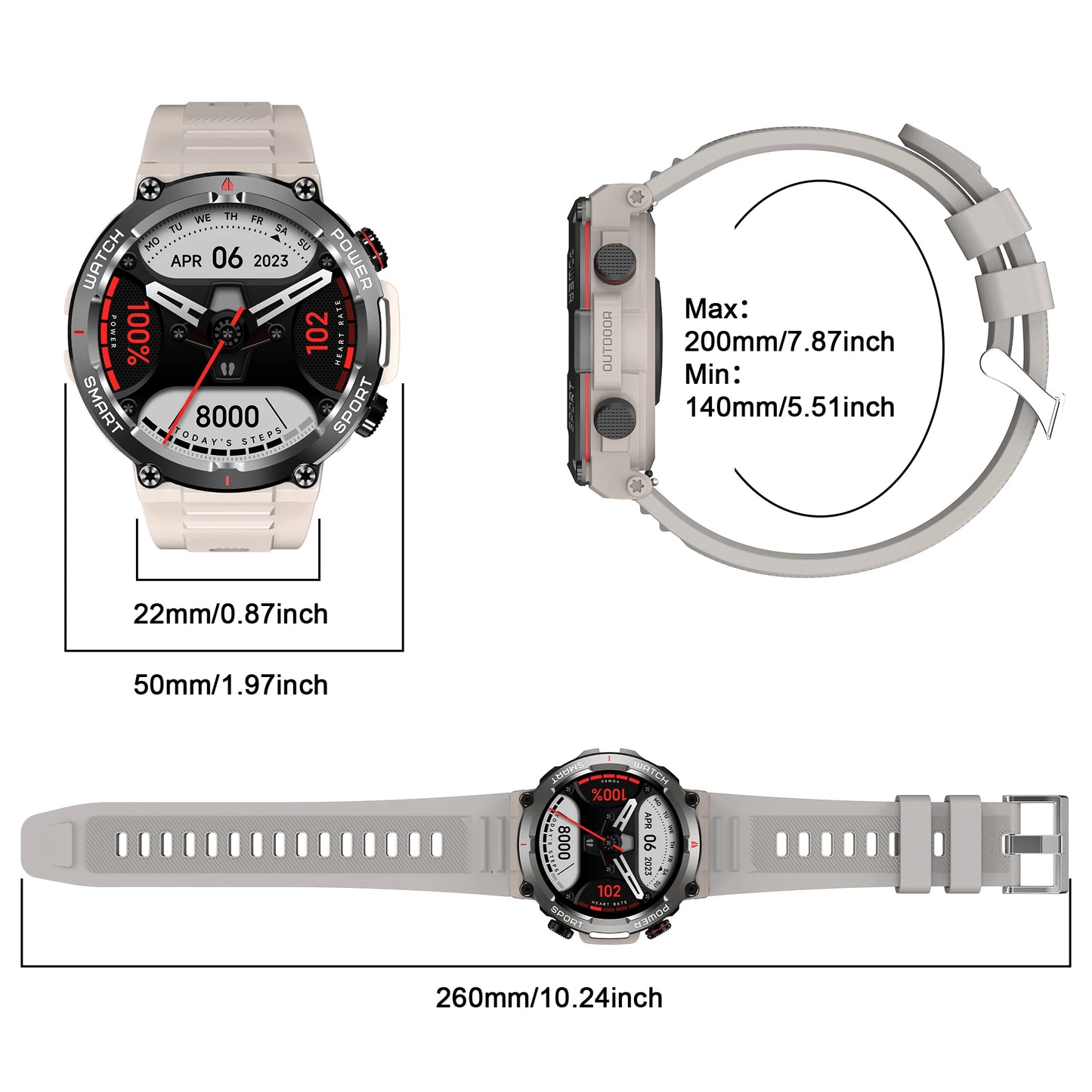 Waterproof Bluetooth Smartwatch