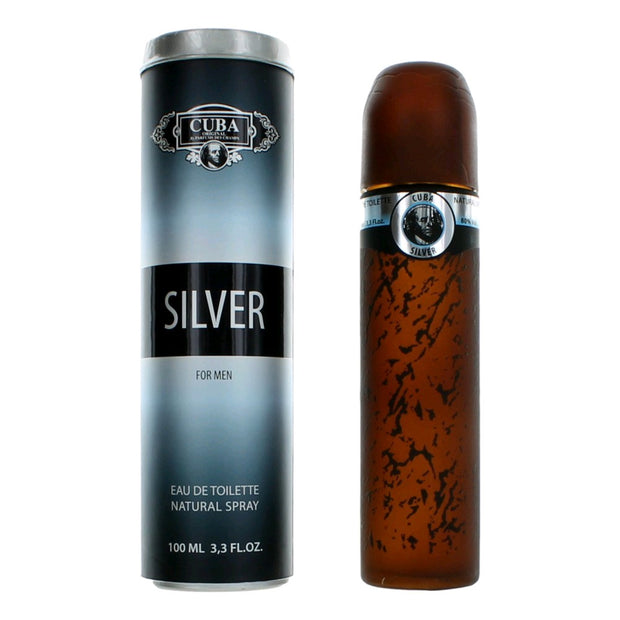 Cuba Silver by Cuba, 3.4 oz Eau De Toilette Spray for Men