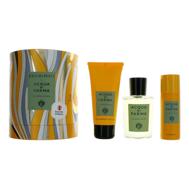 Acqua Di Parma x Emilio Pucci Colonia Futura by Acqua Di Parma, 3 Piece Gift Set for Unisex