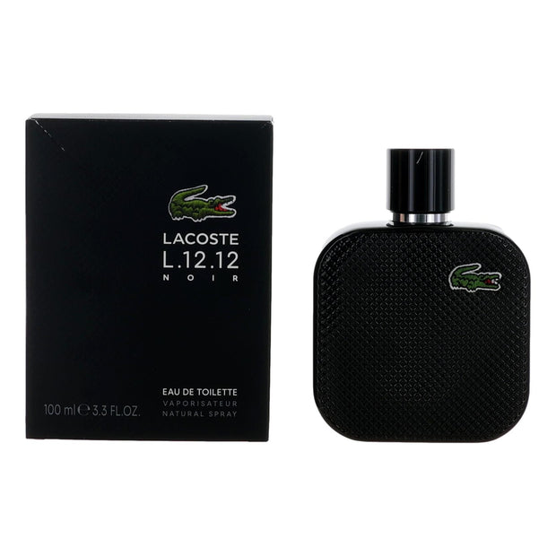 Lacose L. 12.12 Black Noir by Lacoste, 3.3 oz Eau de Toilette Spray for Men