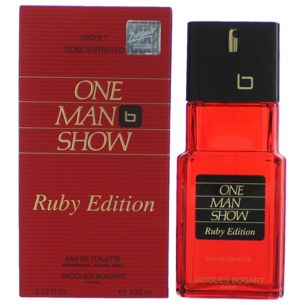 One Man Show Ruby Edition by Jacques Bogart, 3.3 oz Eau De Toilette Spray for Men