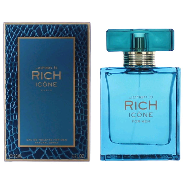 Rich Icone by Johan.b, 3 oz Eau De Toilette Spray for Men