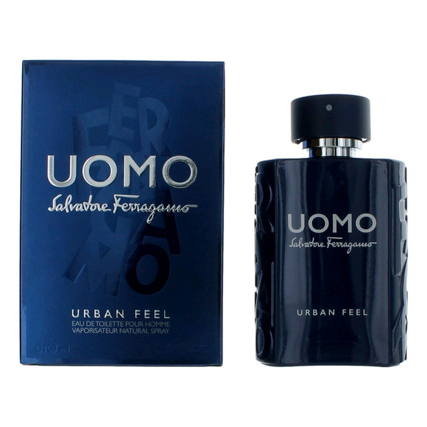 Uomo Urban Feel by Salvatore Ferragamo, 3.4 oz Eau De Toilette Spray for Men