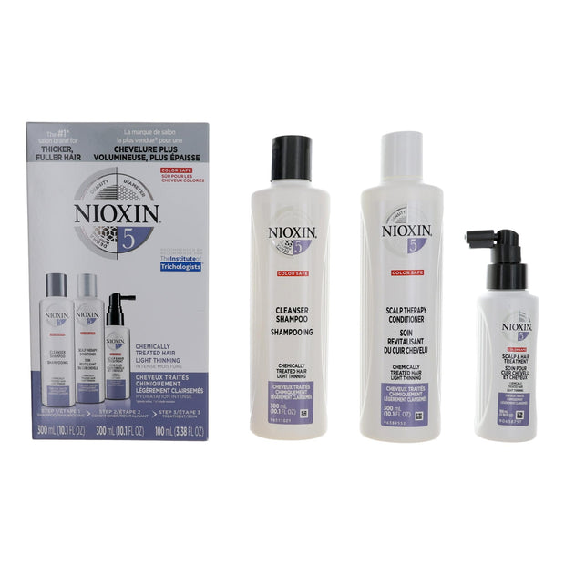 Nioxin 3D Care System Kit 5 - For Chemically Treated Hair, Light Thinning, Intense Moisture