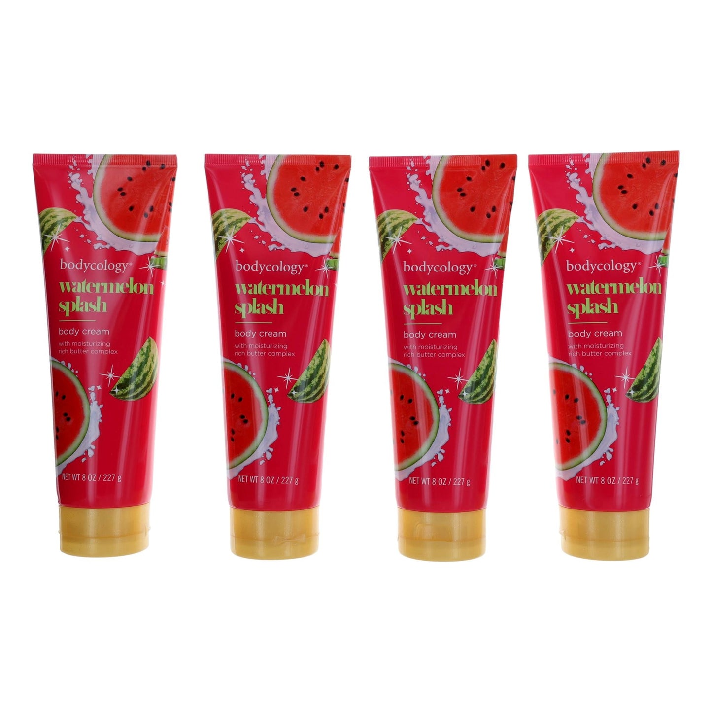 Watermelon Splash by Bodycology, 4 Pack 8 oz Moisturizing Body Cream for Women