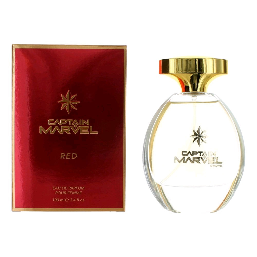 Captain Marvel Red by Marvel, 3.4 oz Eau De Parfum Spray for Women