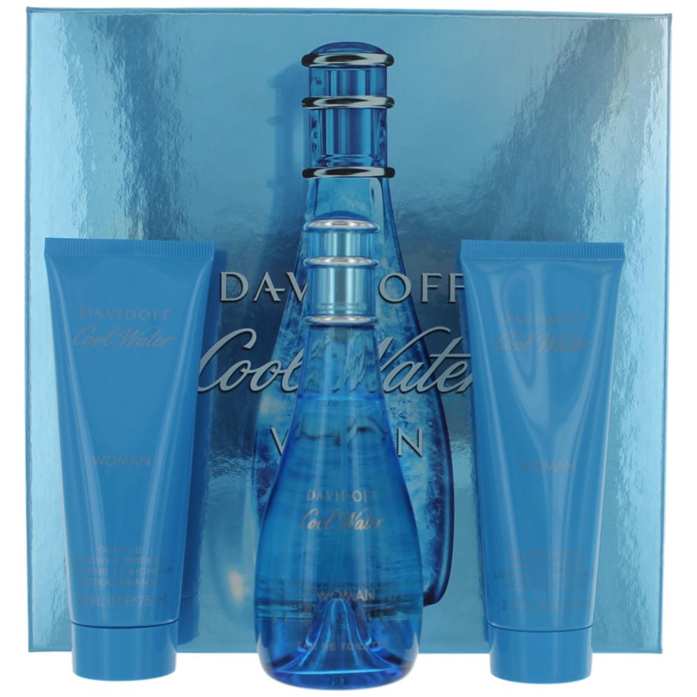 Cool Water by Davidoff, 3 Piece Gift Set for Women