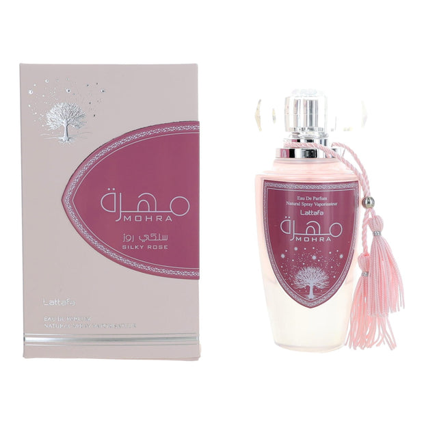 Mohra Silky Rose by Lattafa, 3.4 oz Eau de Parfum Spray for Women