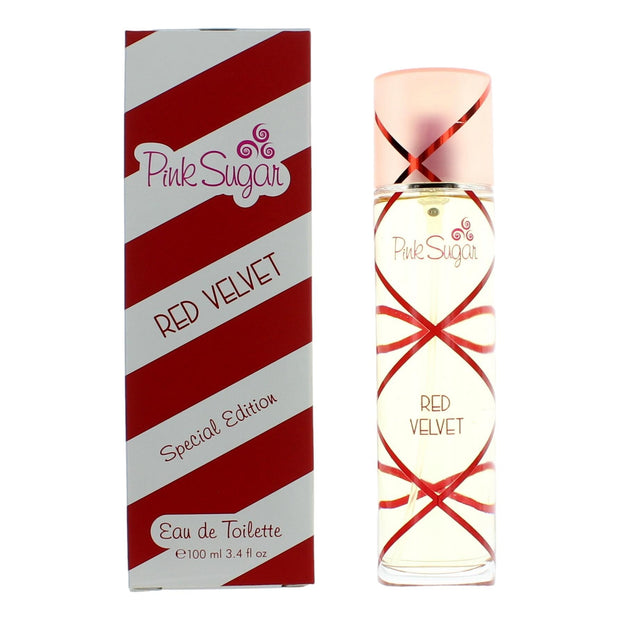 Pink Sugar Red Velvet Special Edition by Aquolina, 3.4 oz Eau De Toilette Spray for Women