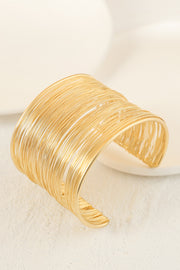 Gold Luxury Heavy Metal High Quality Open Wire Bracelet